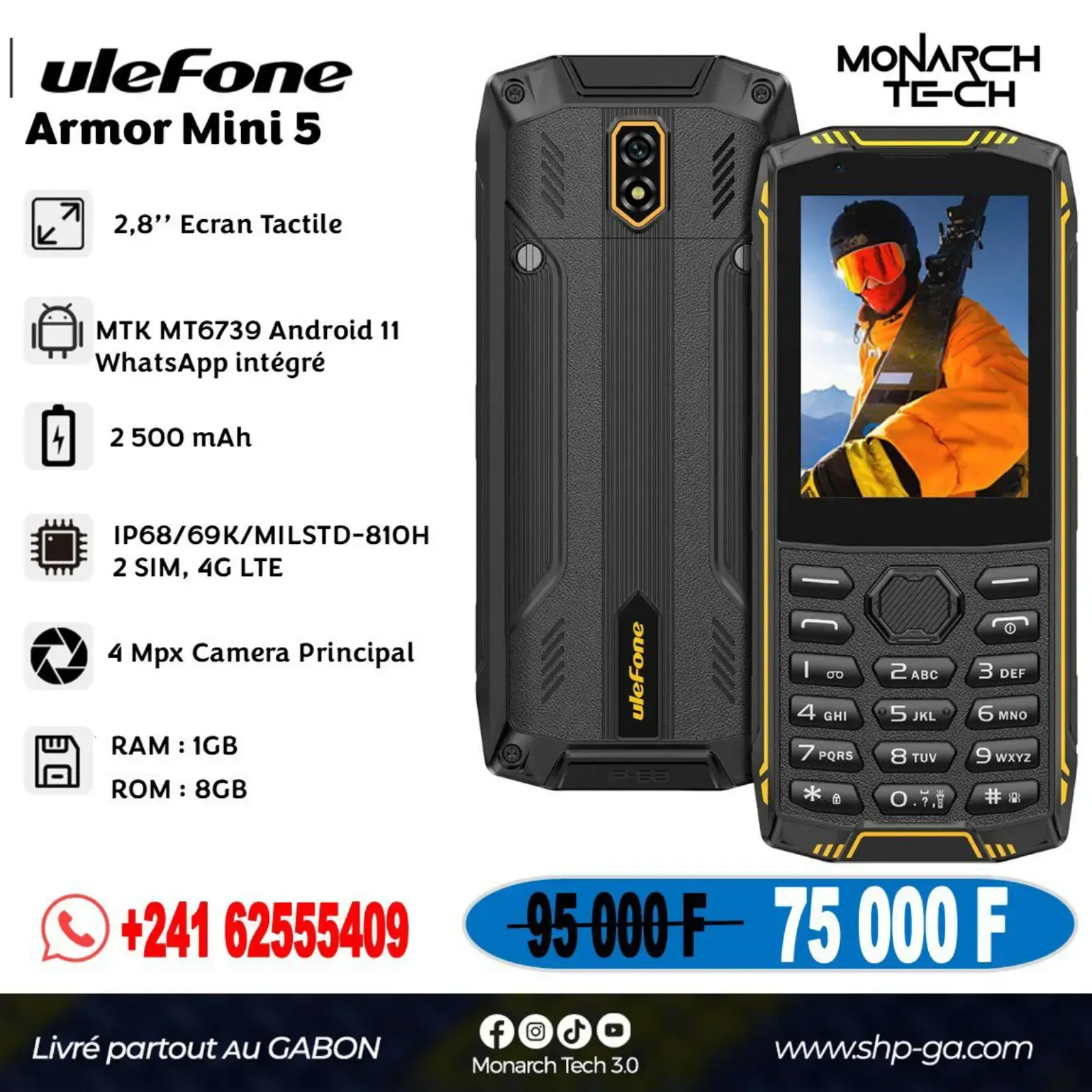 Main Photo - Marketplace | Téléphone Ulefone Armor Mini 5, Petit paris, Libreville, Gabon | Electronics & Media 