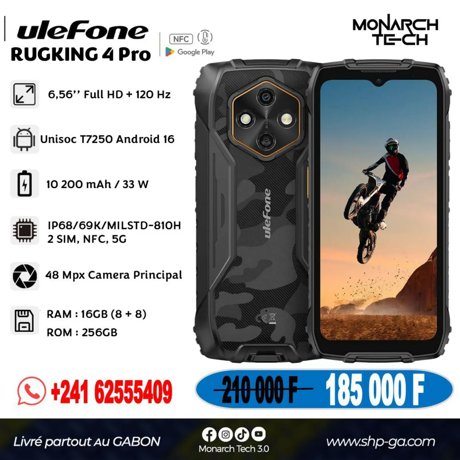 Main Photo - Marketplace | Téléphone Ulefone Rucking 4 Pro, Petit paris, Libreville, Gabon | Electronics & Media 
